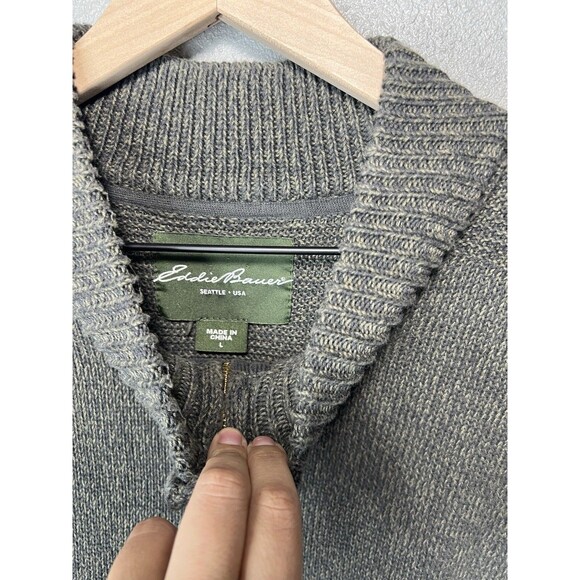 Eddie Bauer Men's Half Zip Knit Pullover Sweater Knit Size Large - Picture 5 of 8